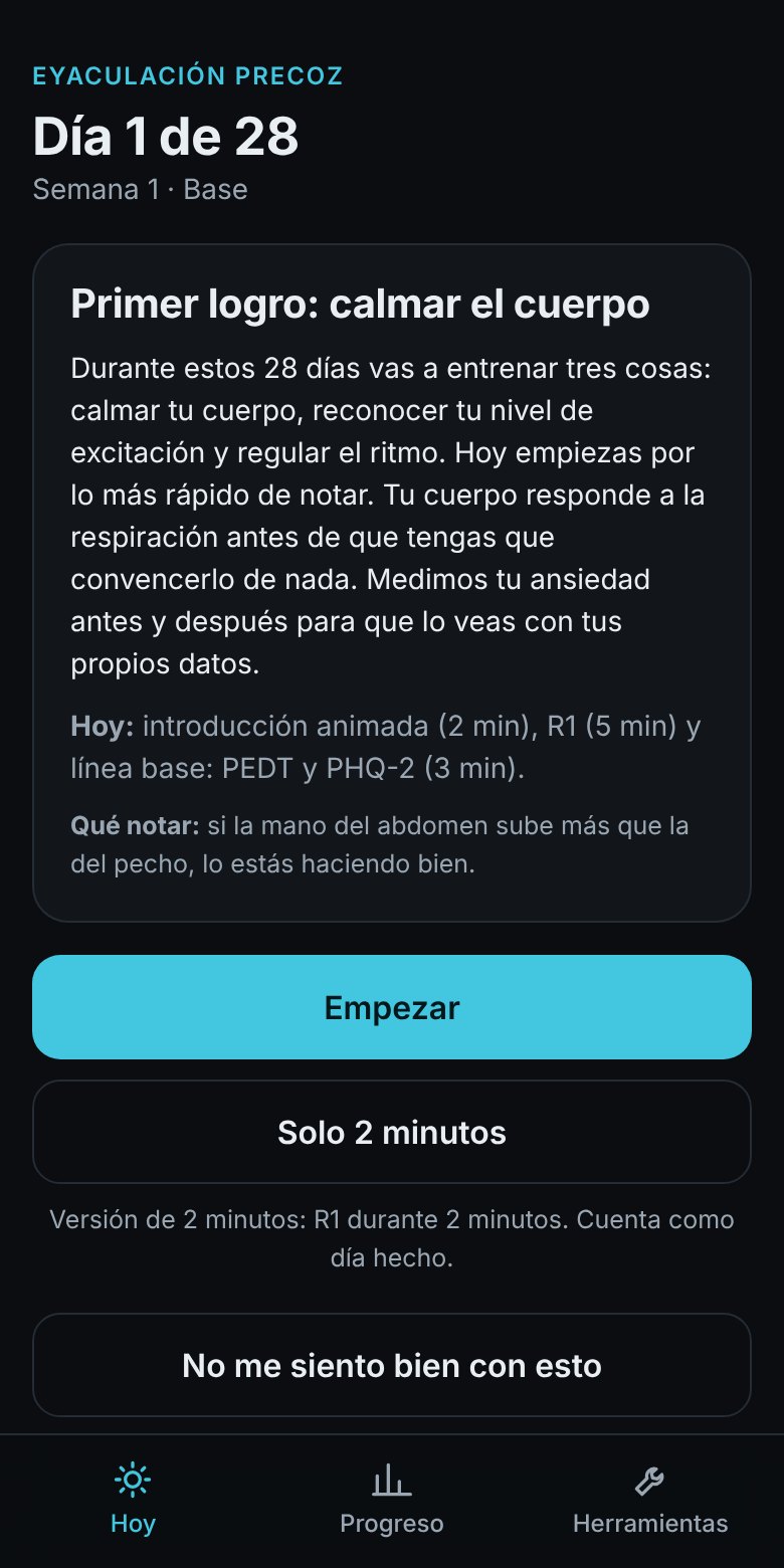 Panel del programa Dominio en el celular